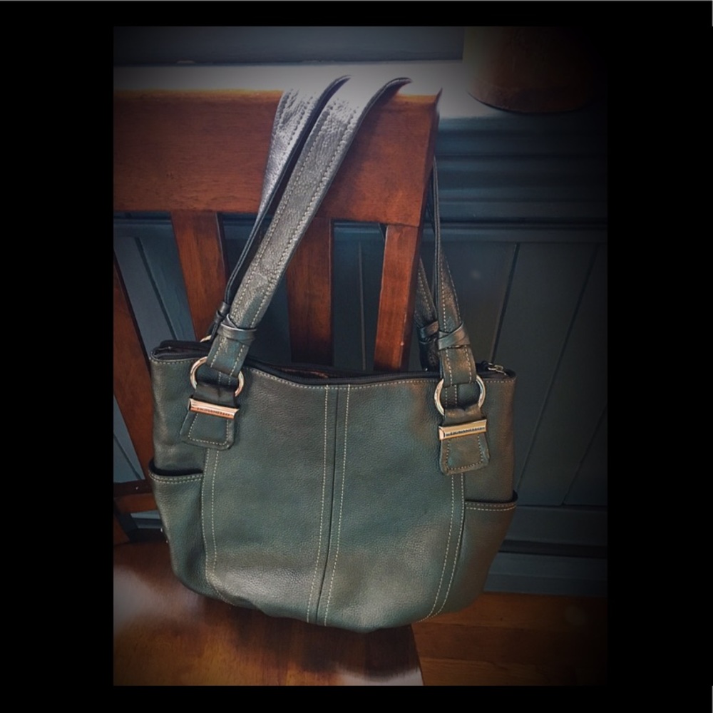 NWOT Tignanello metallic bag